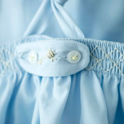 Smocked Beehive Bubble Blue